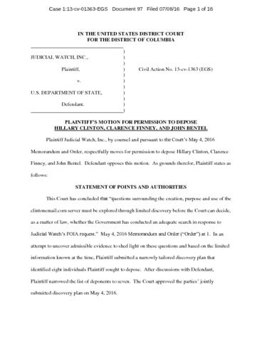 Page 1: JW v State Hillary deposition 01363