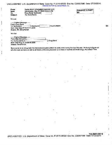 Page 1: JW v State Huma emails production 10 00684 pg 309