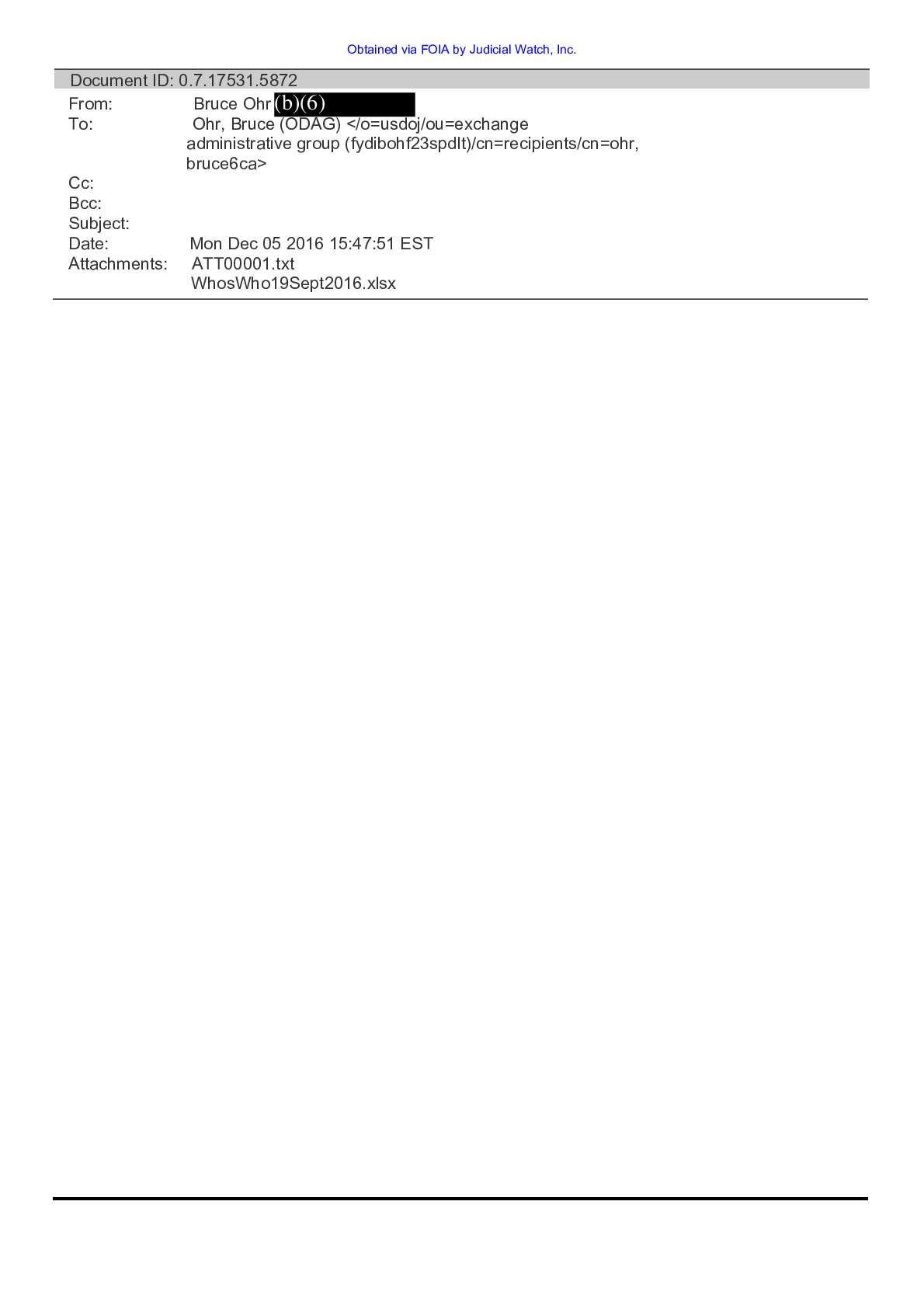 JW v DOJ Ohr Comms production 6 01854 pg 300-312