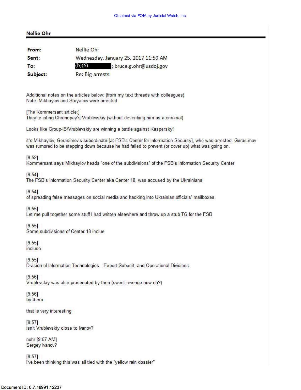 JW v DOJ Ohr Comms production 6 01854 pgs 190-195