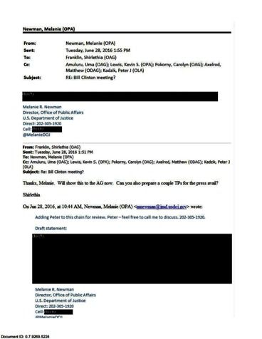 Page 1: JW v DOJ Clinton Lynch meeting production 2 00421 pg 9