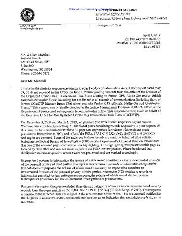 JW v DOJ Ohr communications 01854