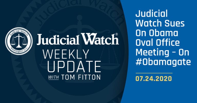 Judicial Watch Sues On Obama Oval Office Meeting – On #Obamagate ...
