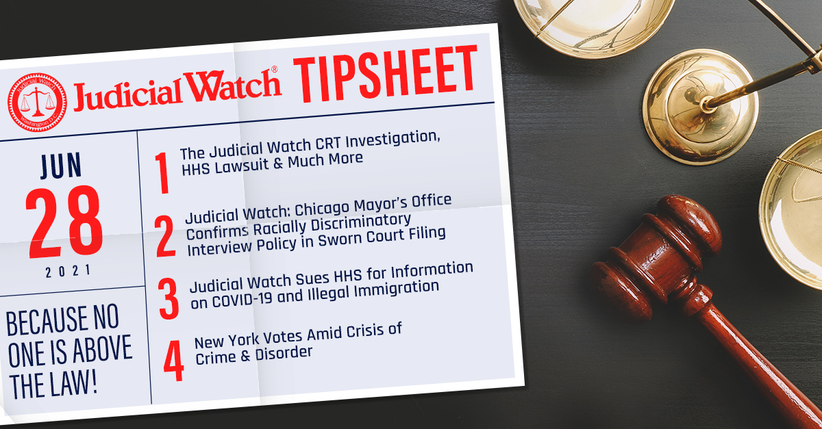 The Judicial Watch CRT Investigation, HHS Lawsuit & Much More - Judicial Watch