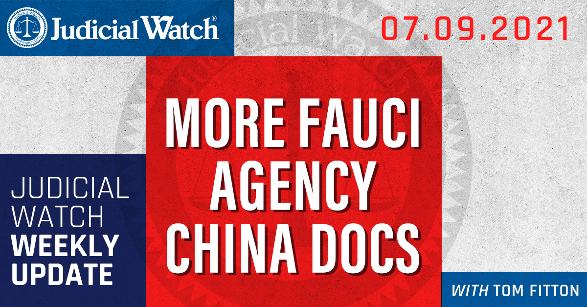 More Fauci Agency China Docs - Judicial Watch