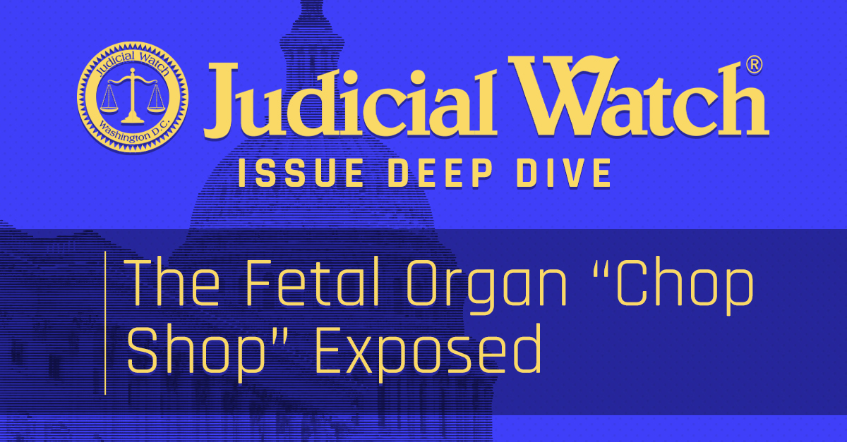 The Fetal Organ “Chop Shop” Exposed - Judicial Watch