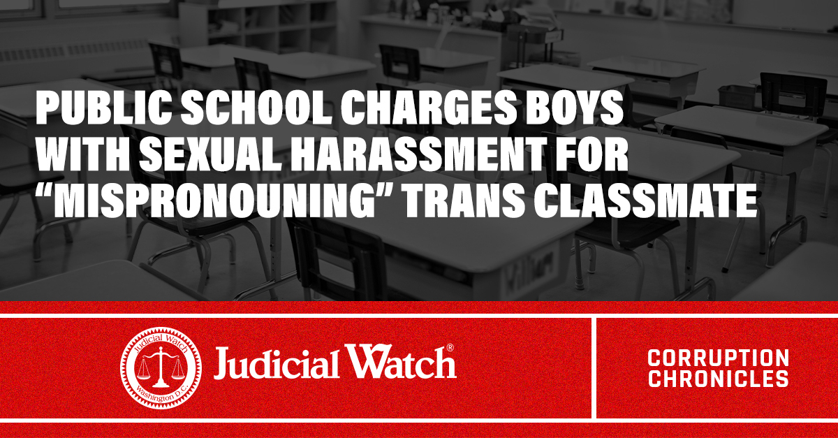 Public School Charges Boys with Sexual Harassment for “Mispronouning” Trans Classmate
