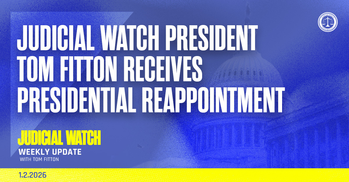 Judicial Watch President Tom Fitton Receives Presidential Reappointment