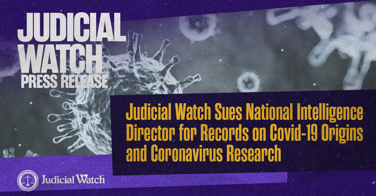 headline: Judicial Watch Sues National Intelligence Director