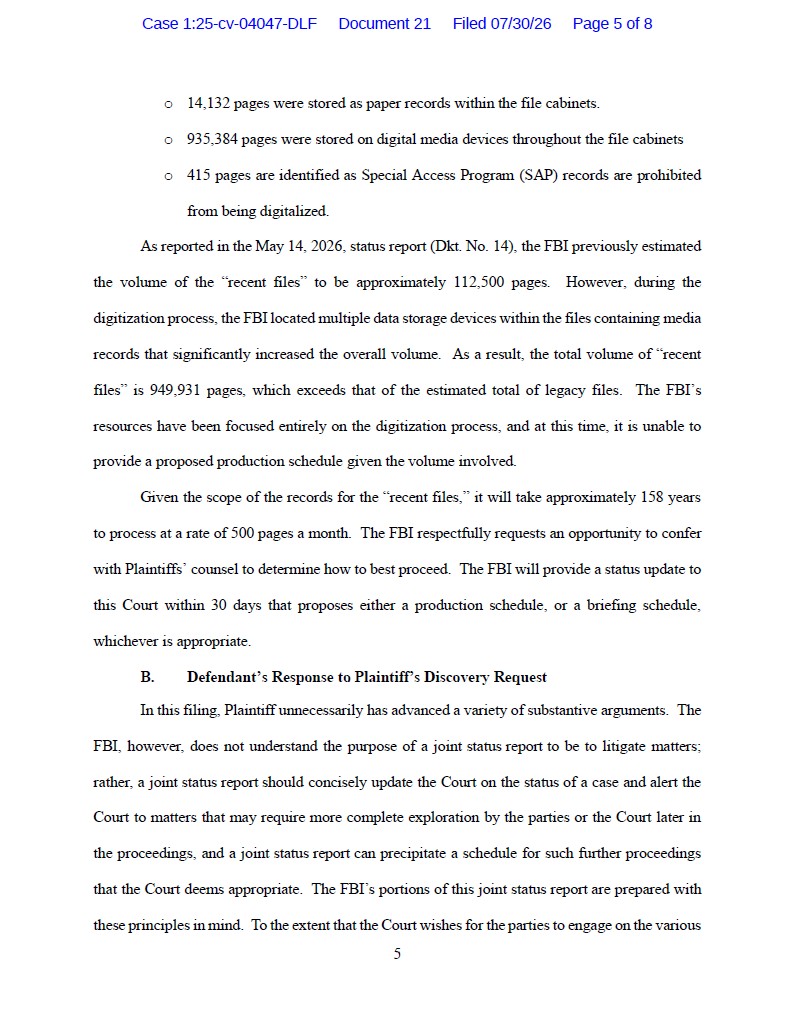 JW v DOJ Joint Status Report 04047 pg 5