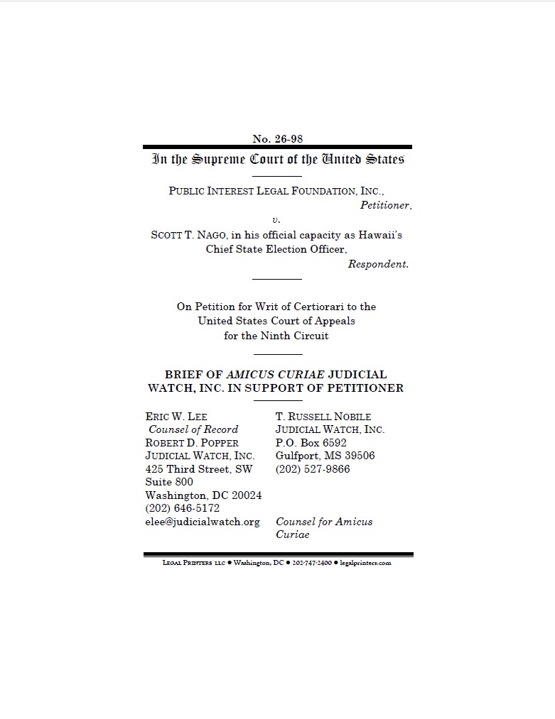 Public Interest Legal v. Nago Hawaii Election amicus 98