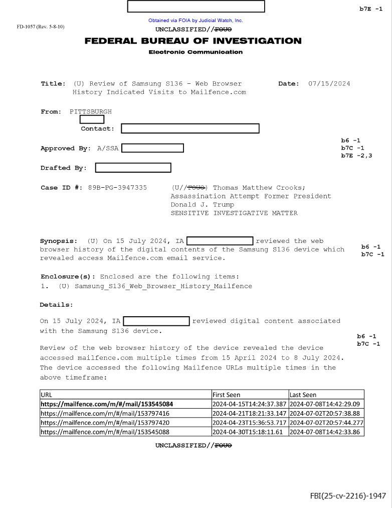 JW v DOJ Crooks prod 8 02216 pgs 138-139