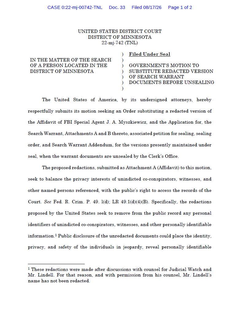 JW v U.S. District Court District of Minnesota Petition 00742