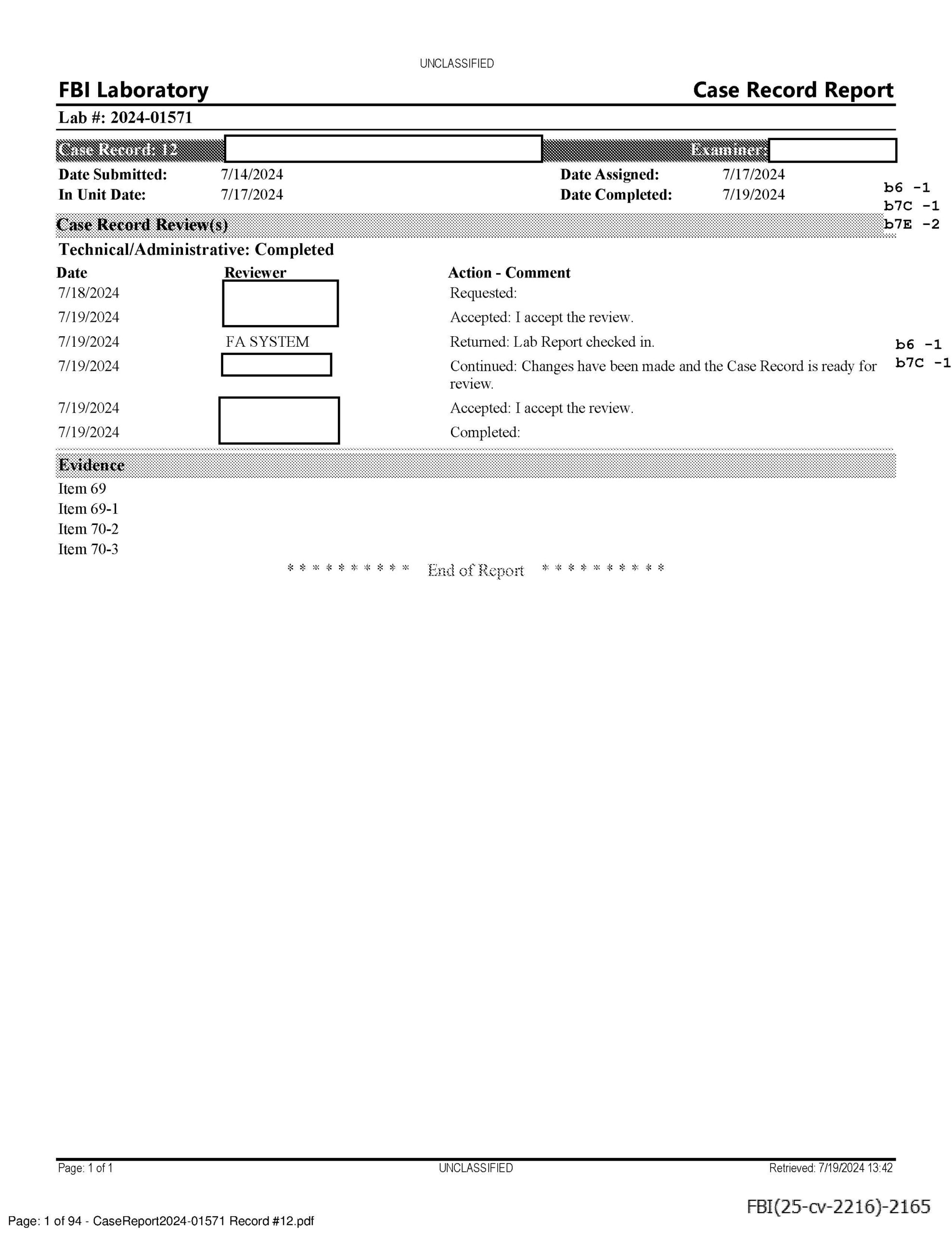JW v DOJ Crooks prod 9 02216 pgs 101-194