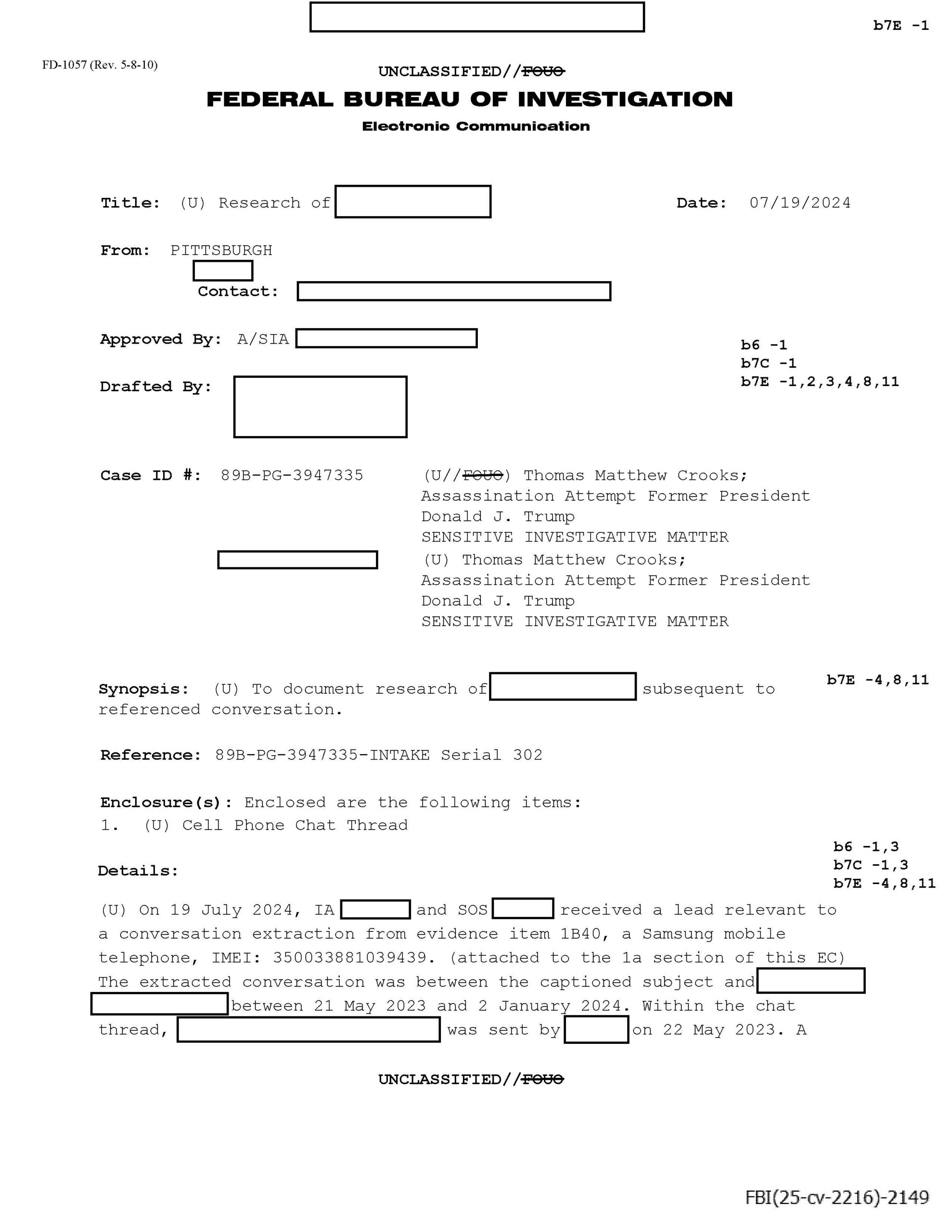 JW v DOJ Crooks prod 9 02216 pgs 86-94