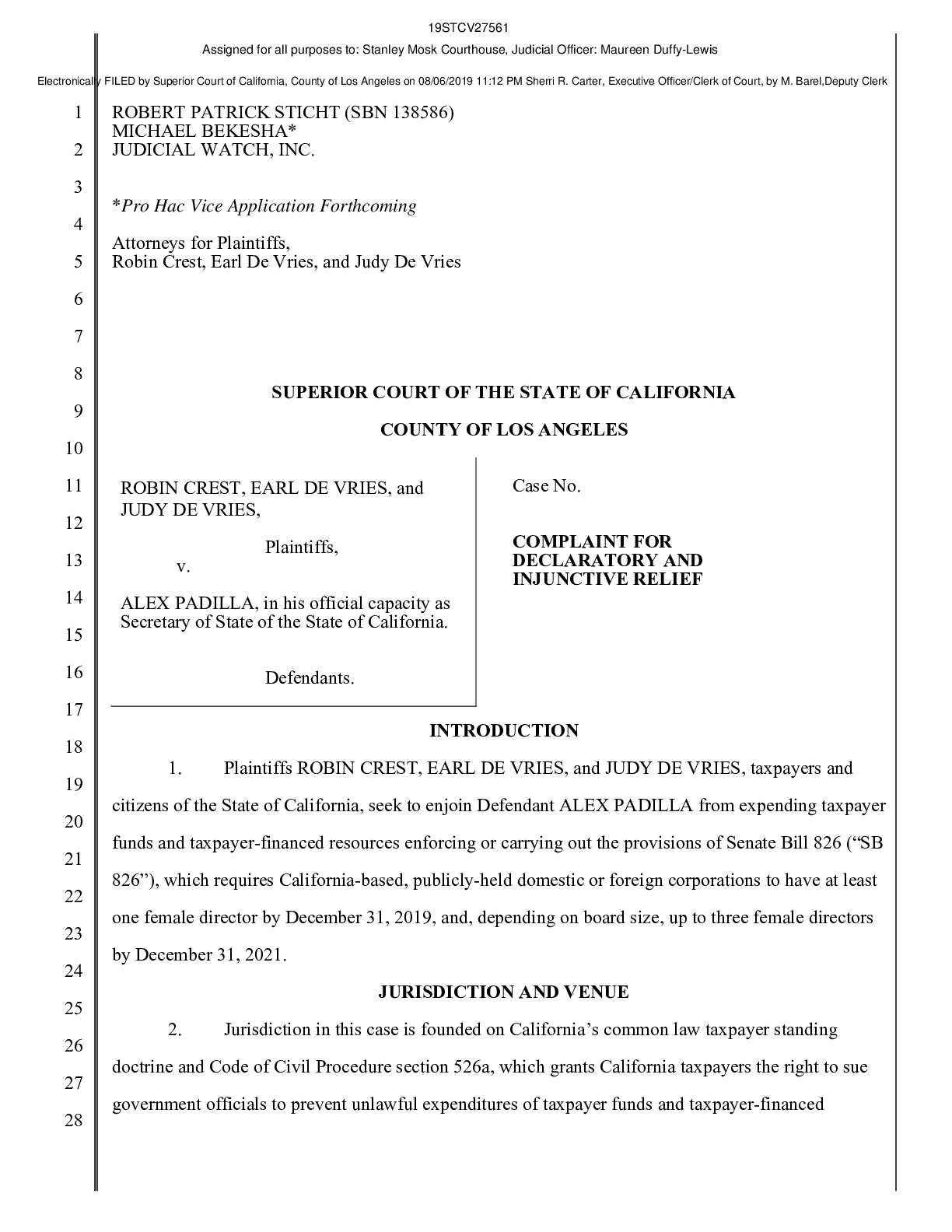Crest et al v Padilla Women on Boards complaint 27561