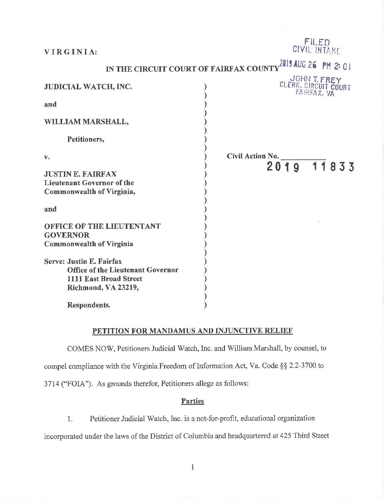 JW v Fairfax complaint 11833