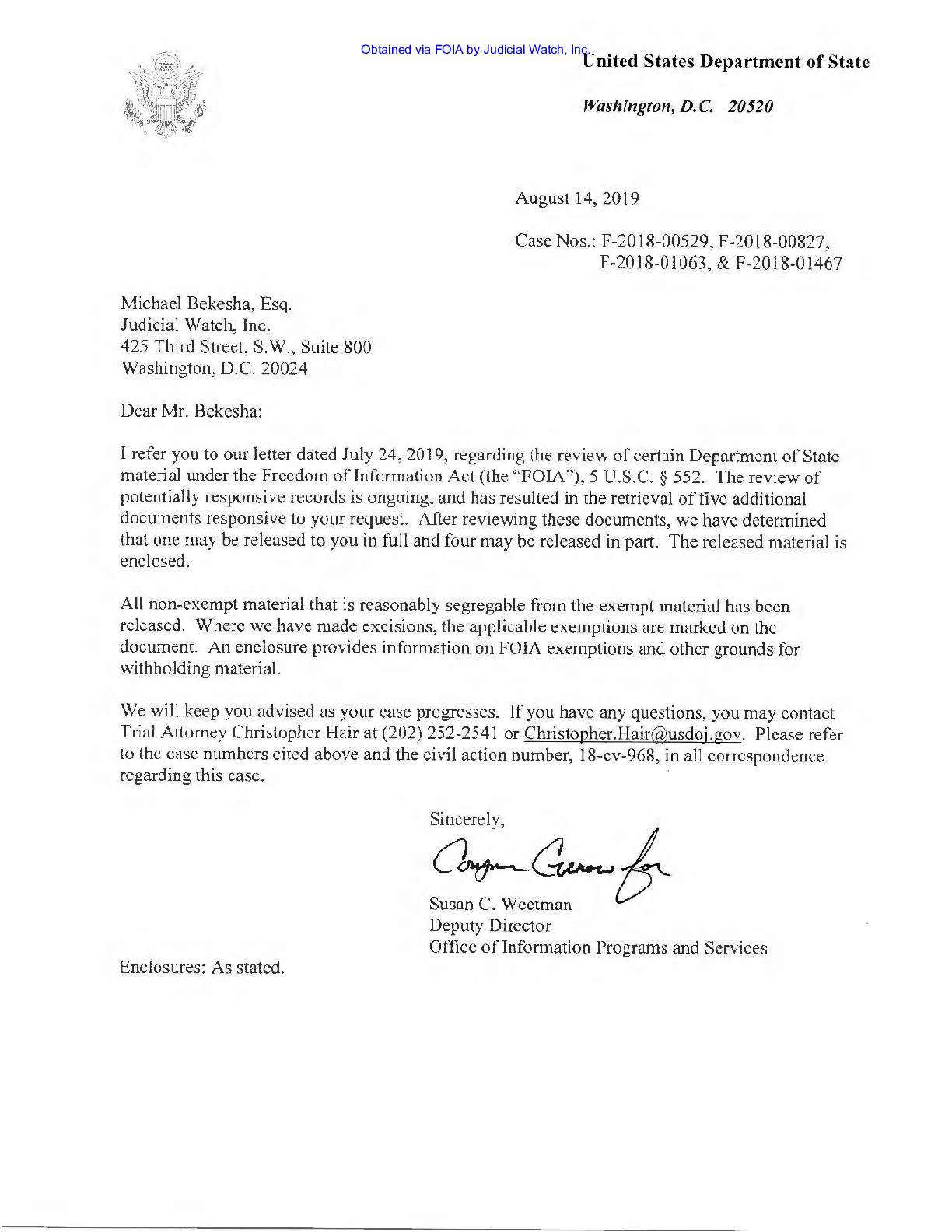 JW v State Dept records Steele prod 10 00968
