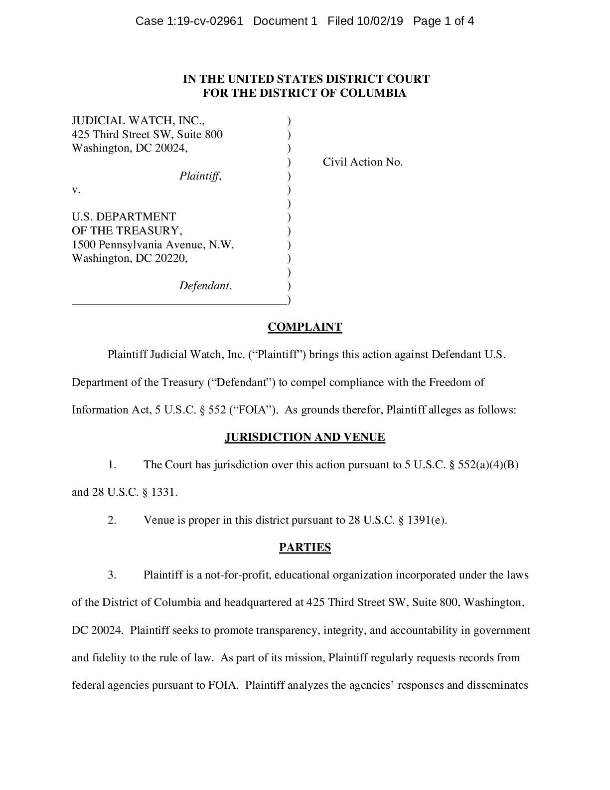 JW v Treasury China Ukraine CIFUS complaint 02961