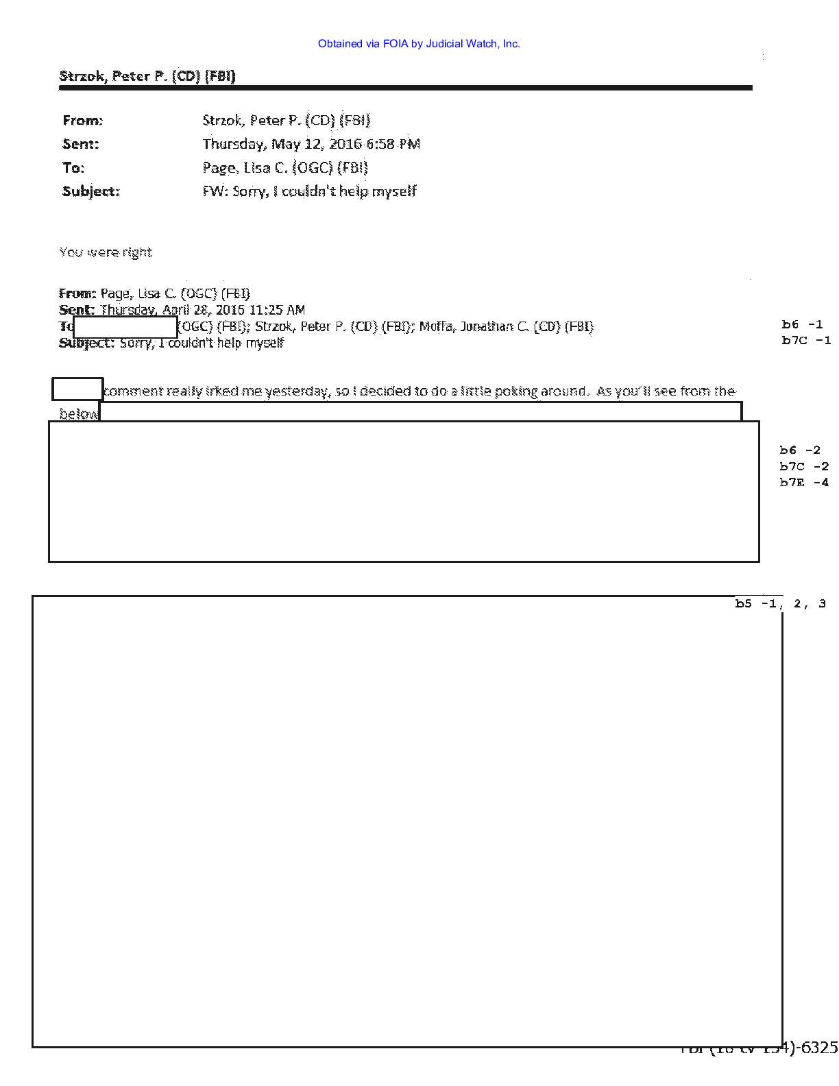 JW v DOJ Strzok Page emails prod 14 00154 pgs 93-97