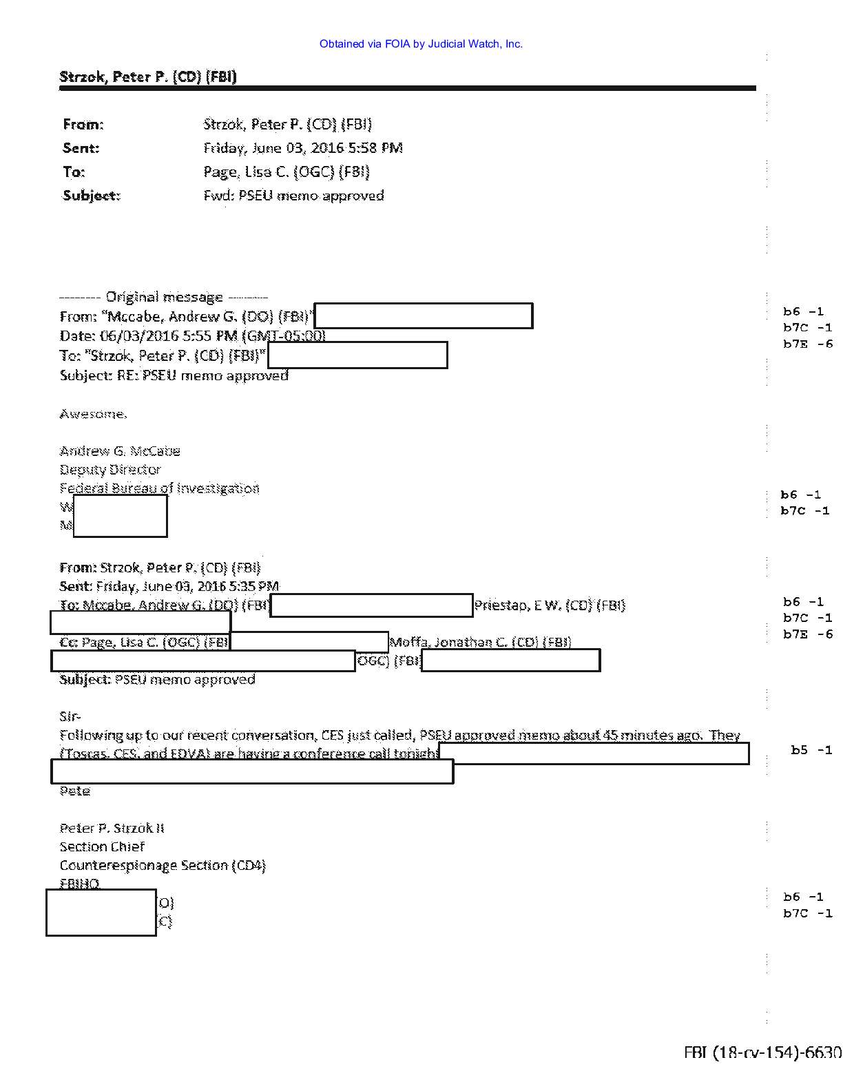 JW v DOJ Strzok Page Emails Prod 15 00154 pg 13