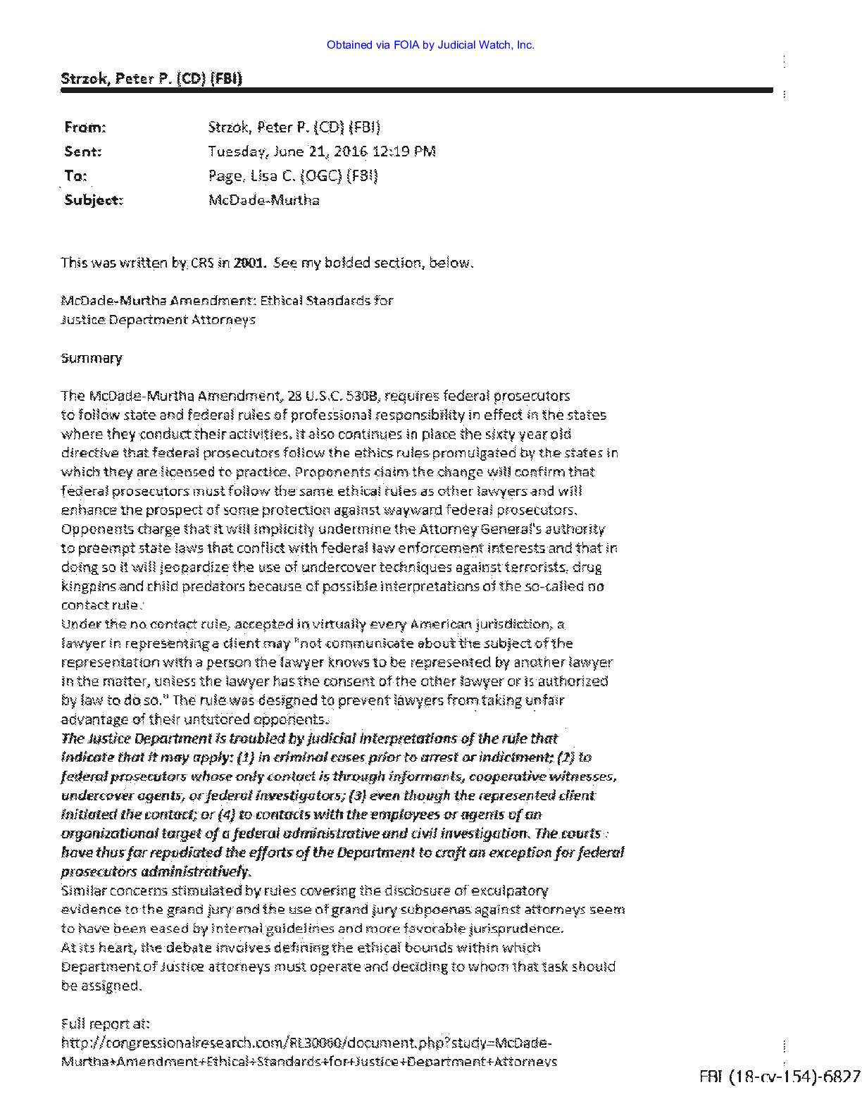 JW v DOJ Strzok Page Emails Prod 15 00154 pg 59