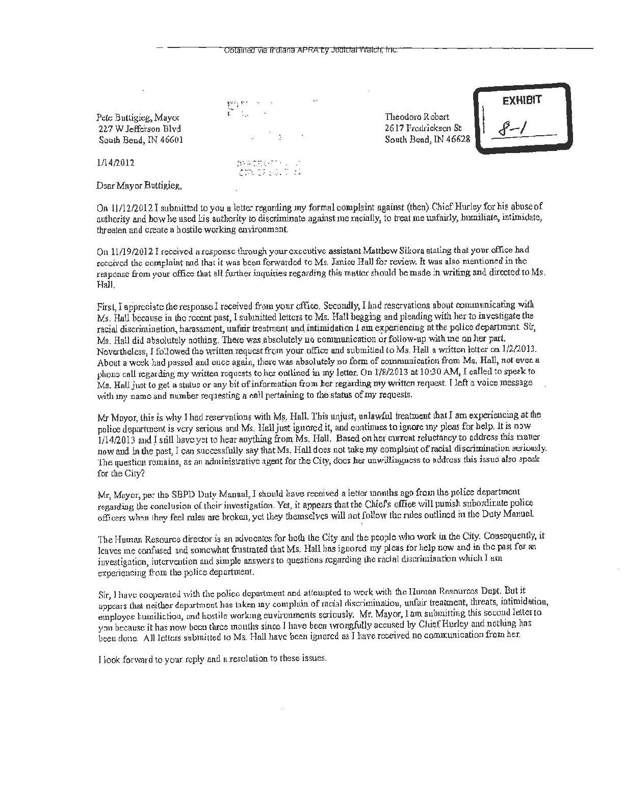 2019 South Bend Police Dept FOIA training records ...