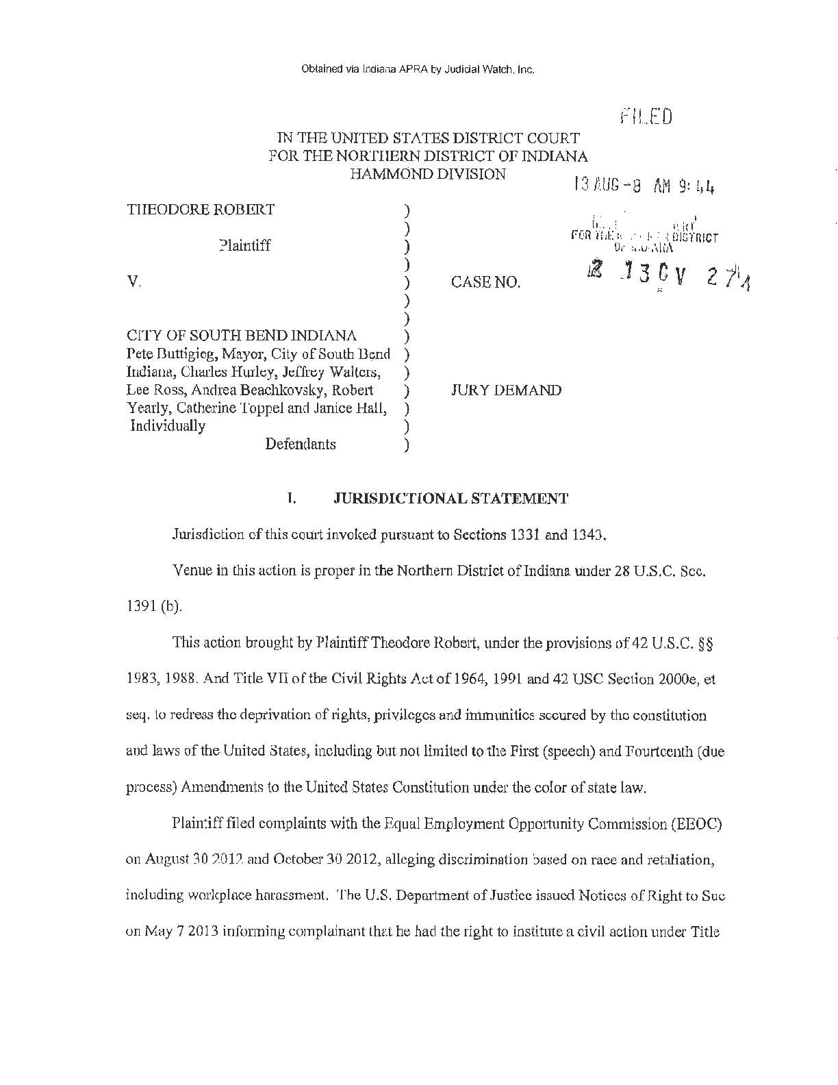 2019 South Bend Police Dept FOIA training records ...