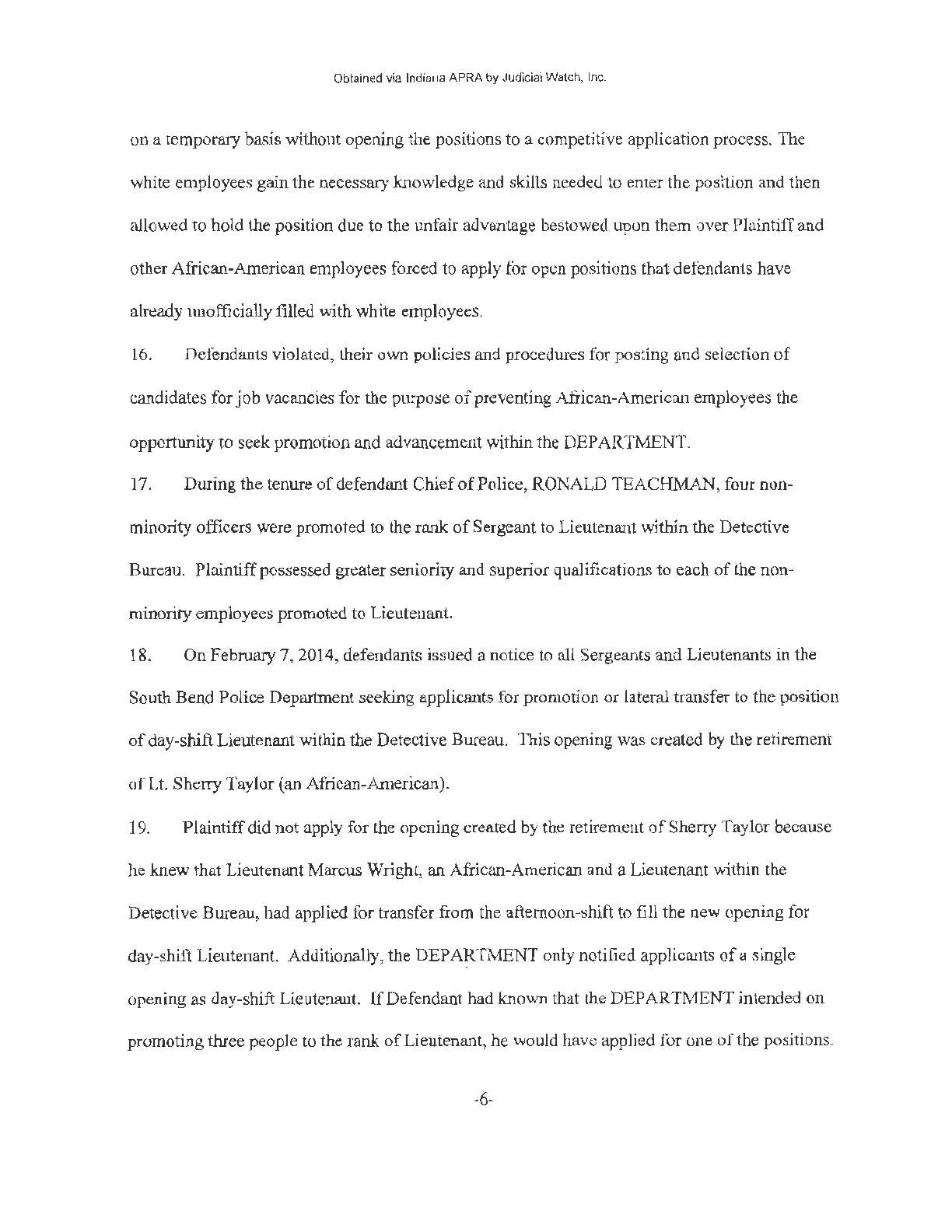 2019 South Bend Police Dept FOIA training records ...
