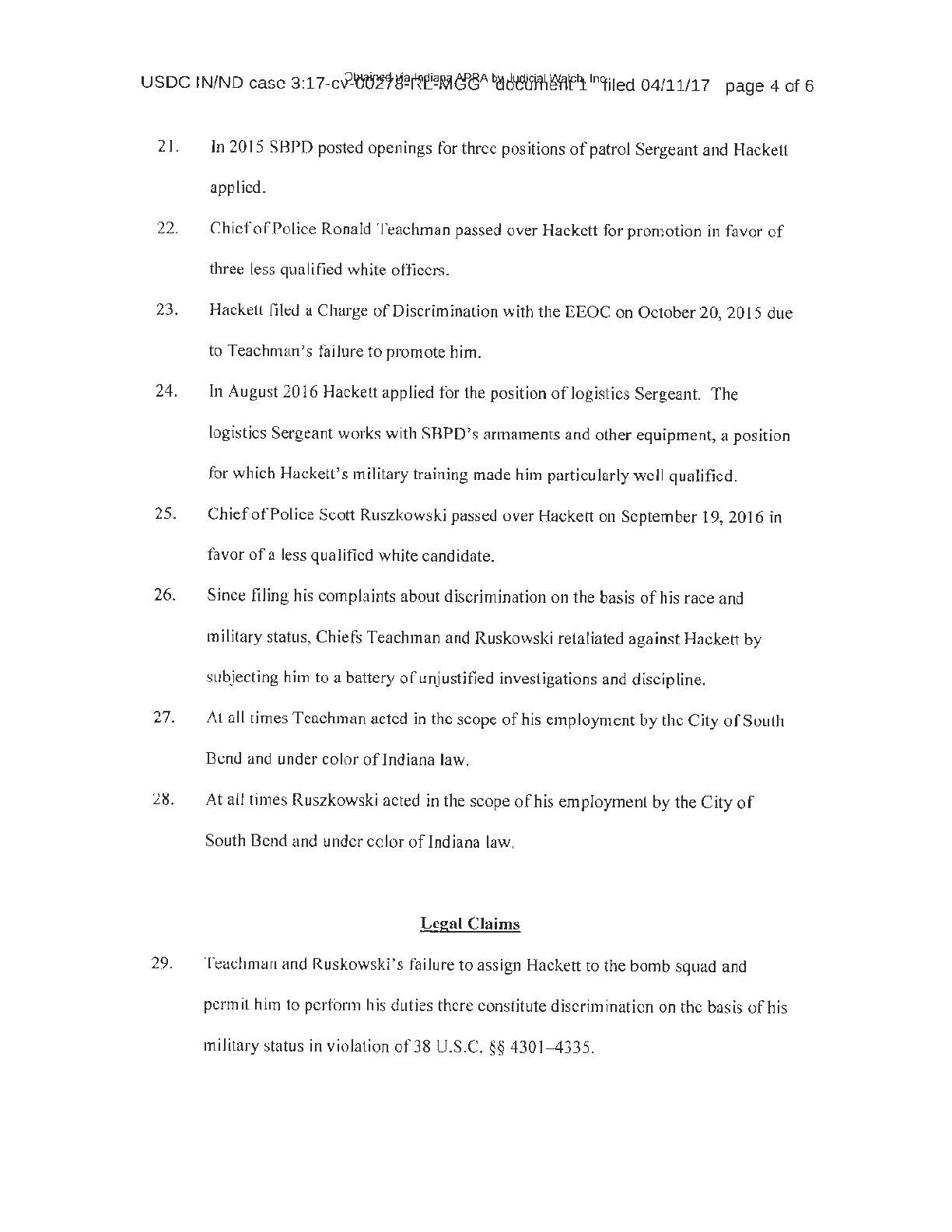 2019 South Bend Police Dept FOIA training records ...