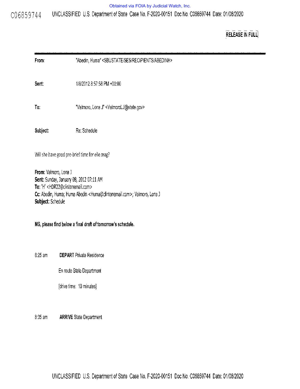 JW v. State FBI HRC emails 00687 Jan 2020 pgs 7-10