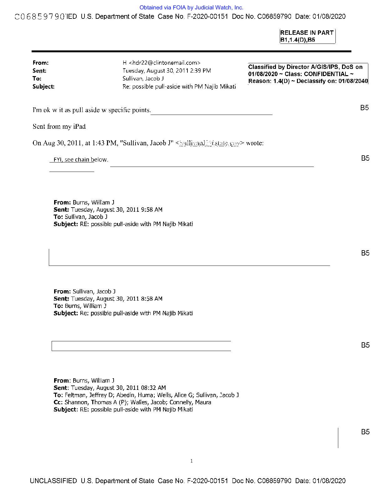 JW v. State FBI HRC emails 00687 Jan 2020 pgs 14-16