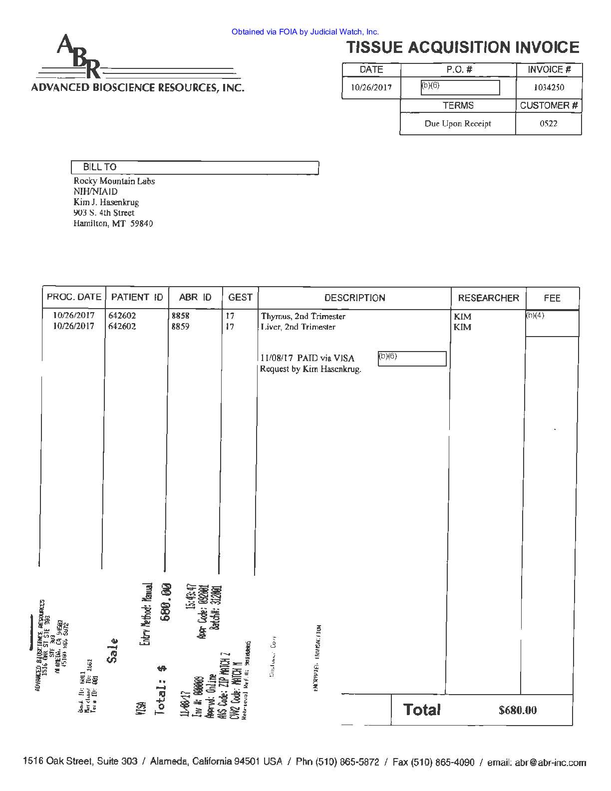 JW v HHS Humanized Mice prod 1 00876 pgs 364-366