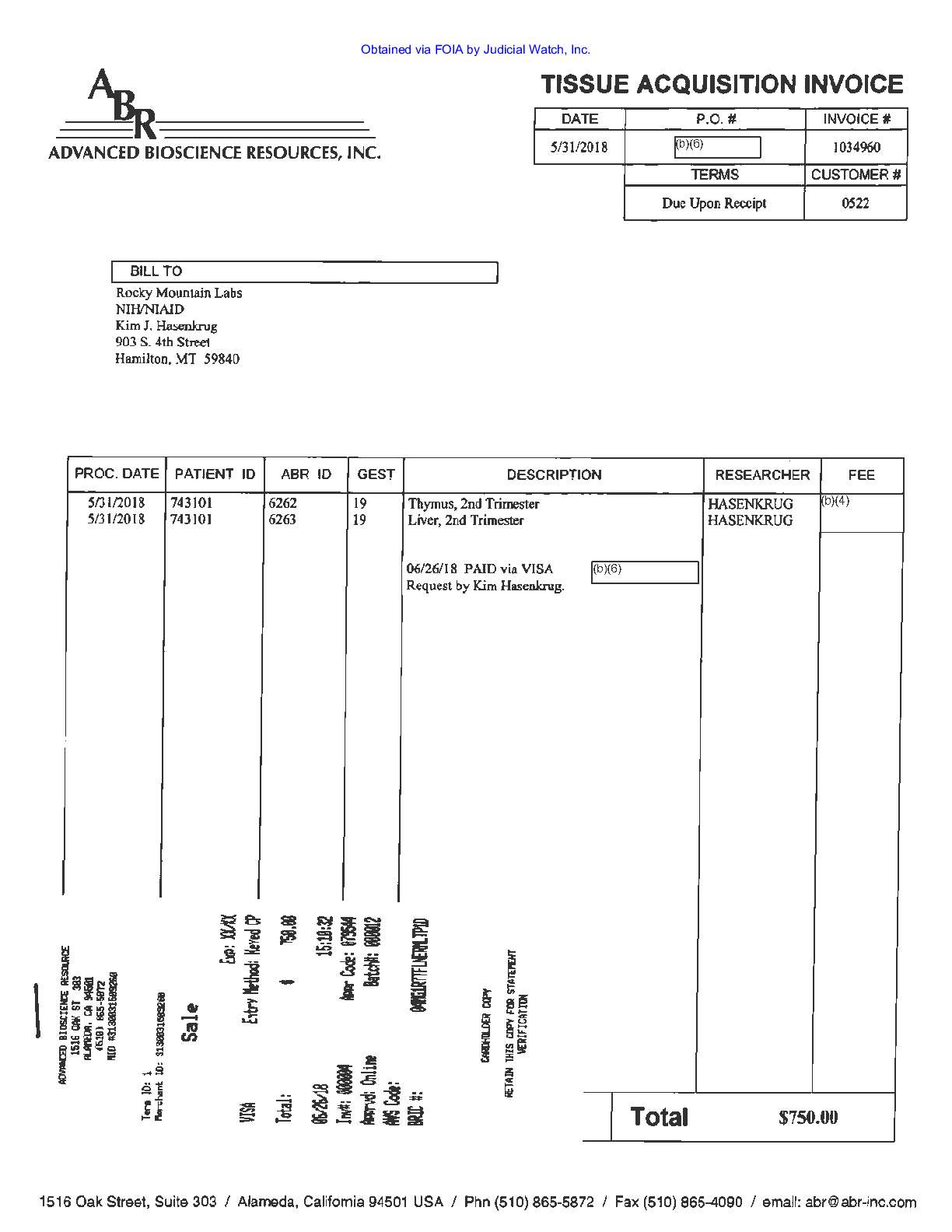 JW v HHS Humanized Mice prod 1 00876 pgs 560-562