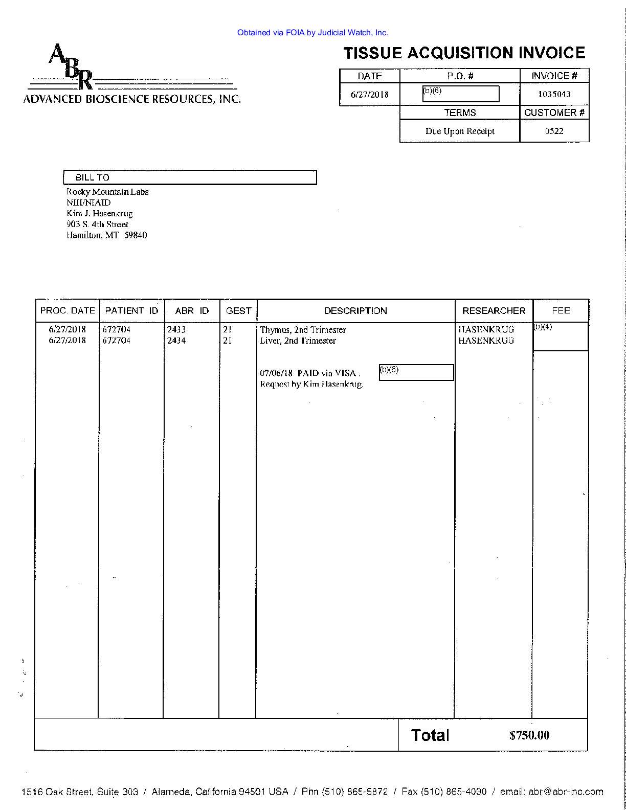 JW v HHS Humanized Mice prod 1 00876 pgs 584-586