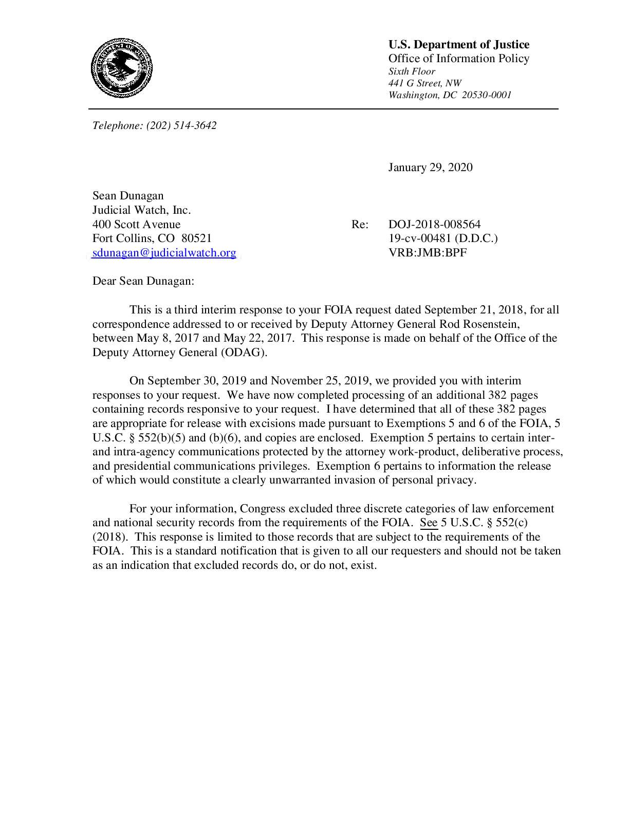 JW v DOJ Rosenstein prod 2 00481