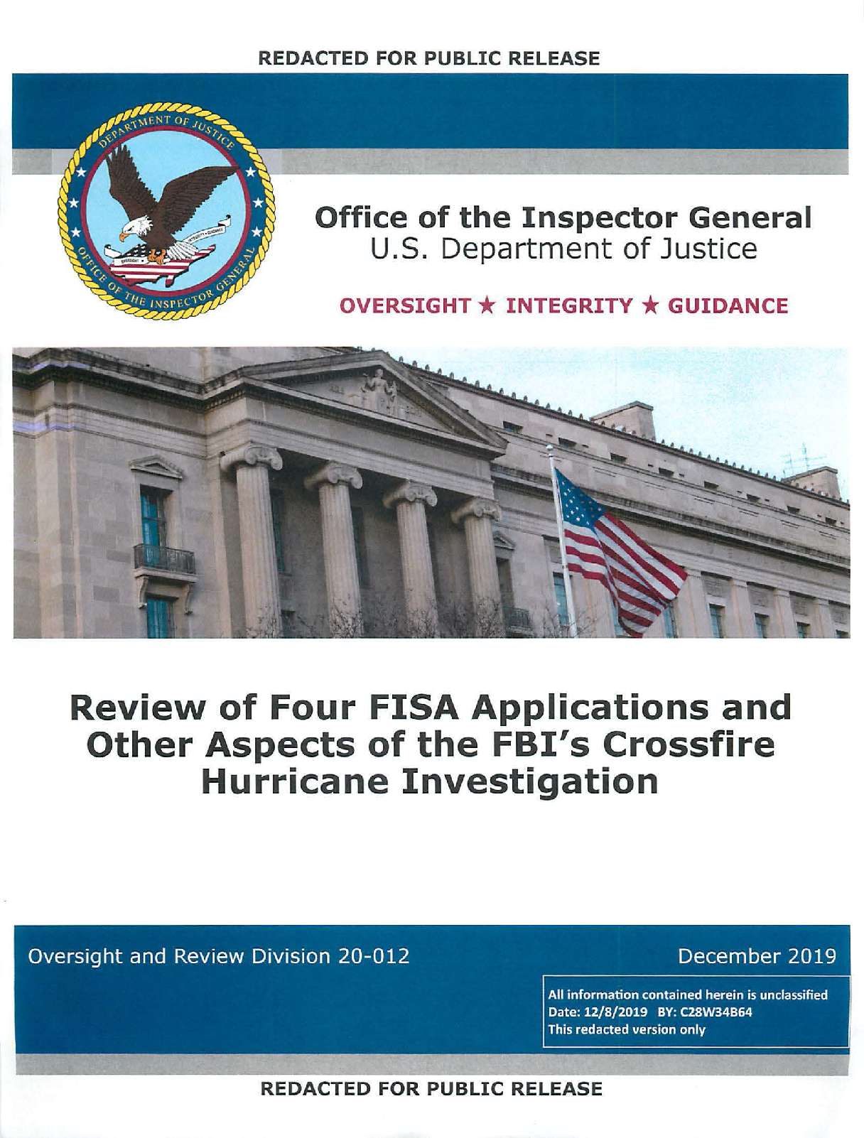 OIG Russia Investigation Report