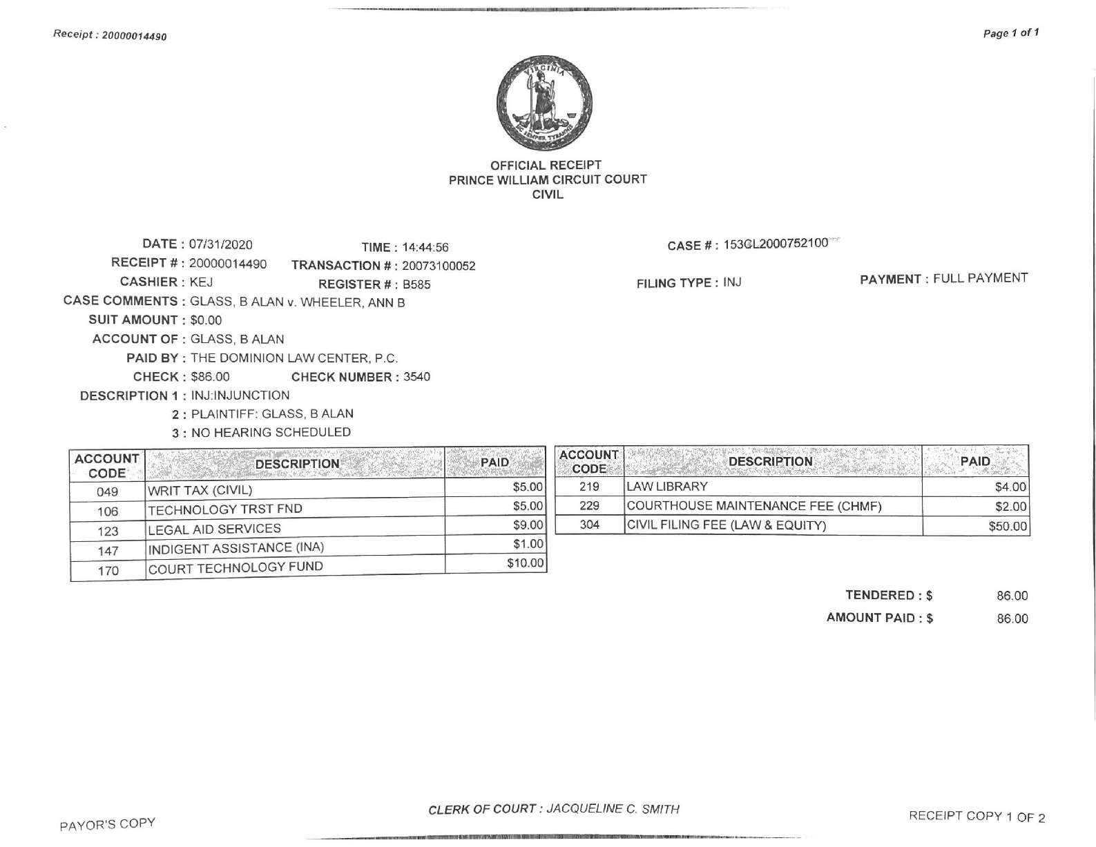 Gloss v Wheeler Manassas BLM injunction petition 7...