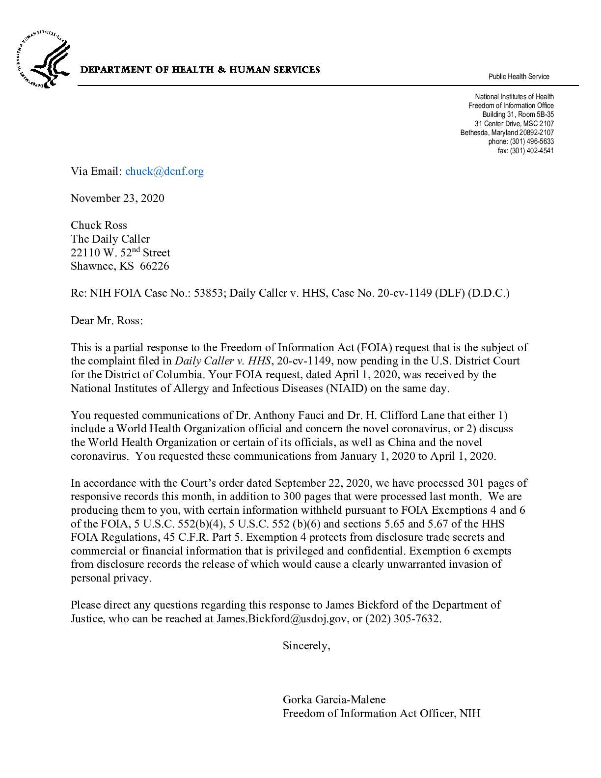 DCNF v HHS Fauci emails Nov 2020 01149