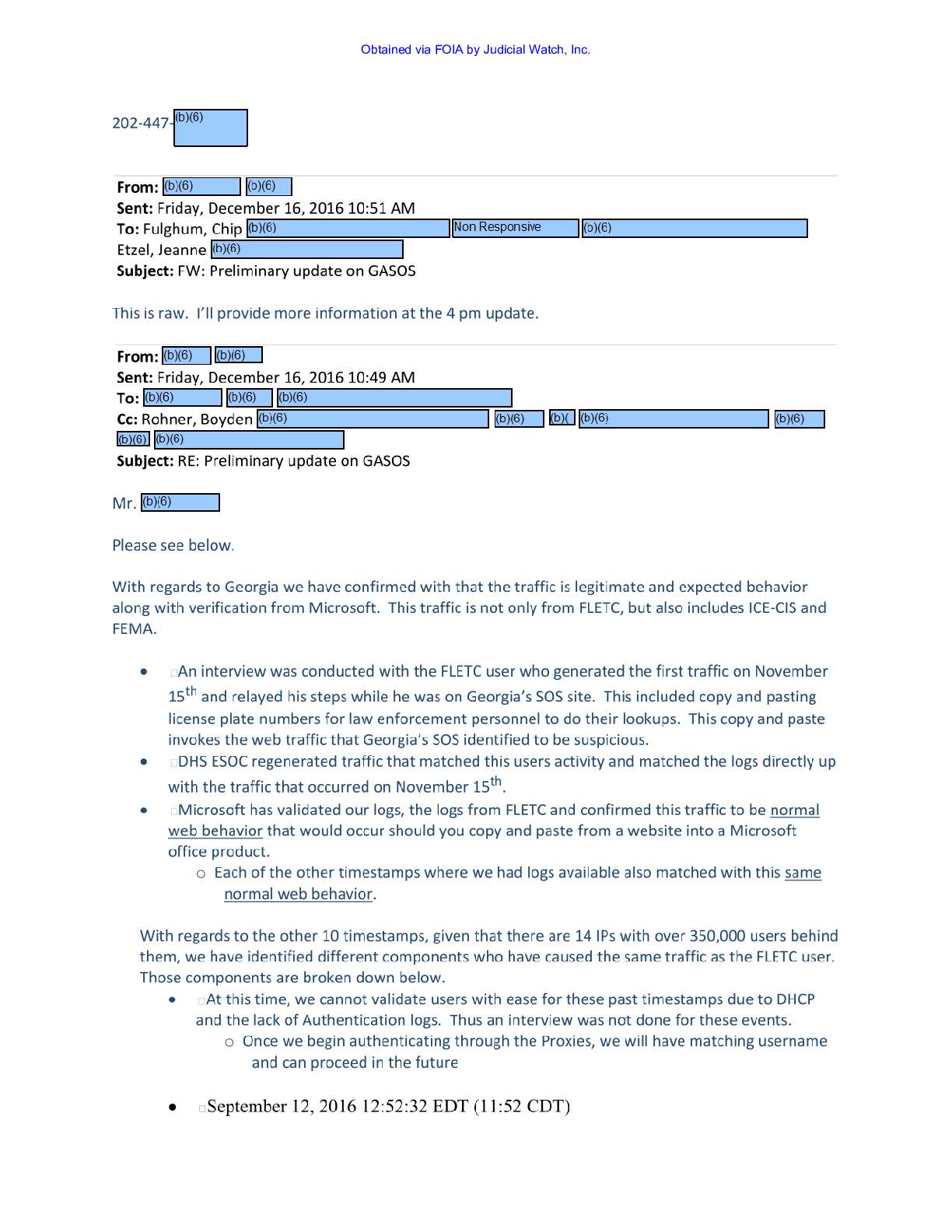 DHS Records on Georgia Election Systems 2020 FOIA ...