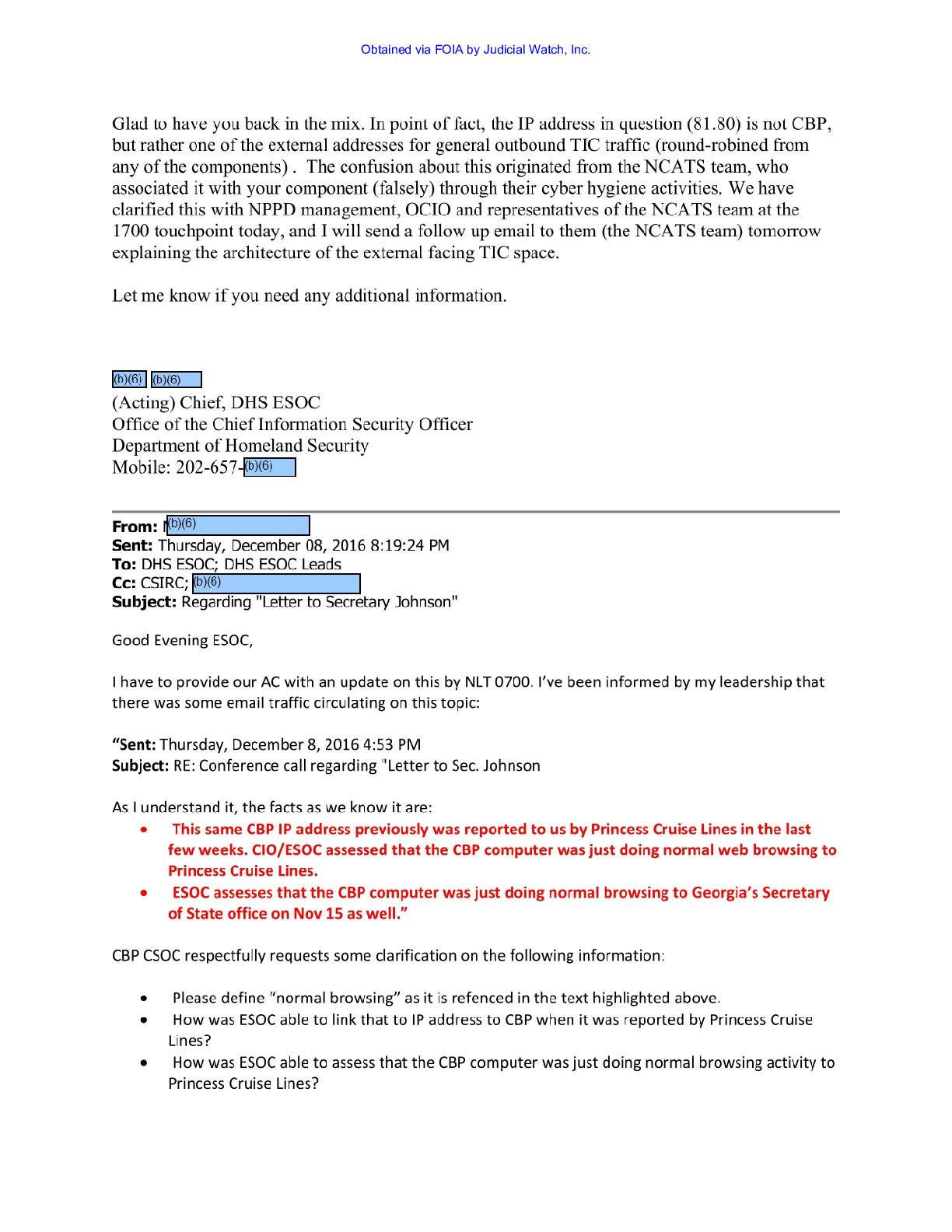 DHS Records on Georgia Election Systems 2020 FOIA ...