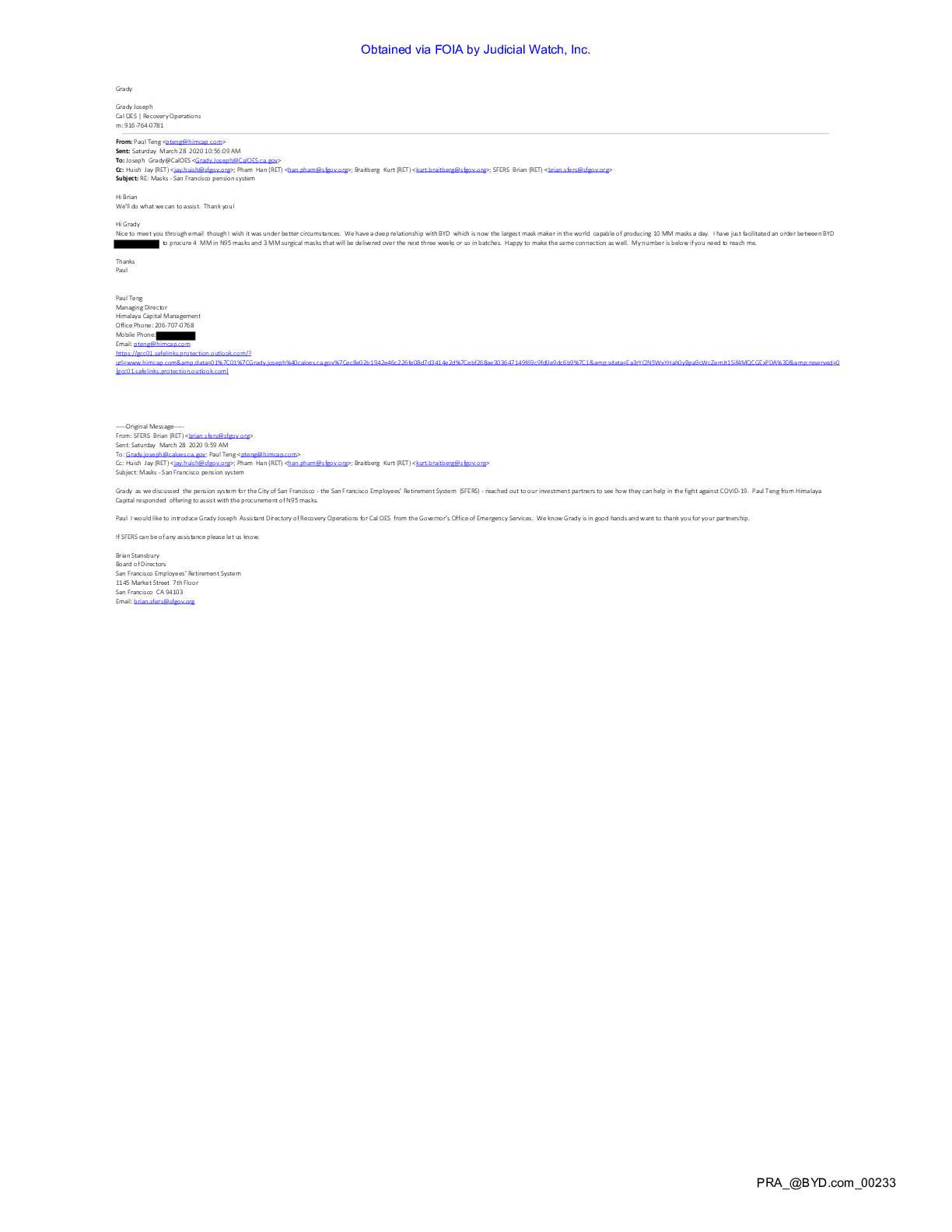 China’s BYD CA Mask FOIA pg 278