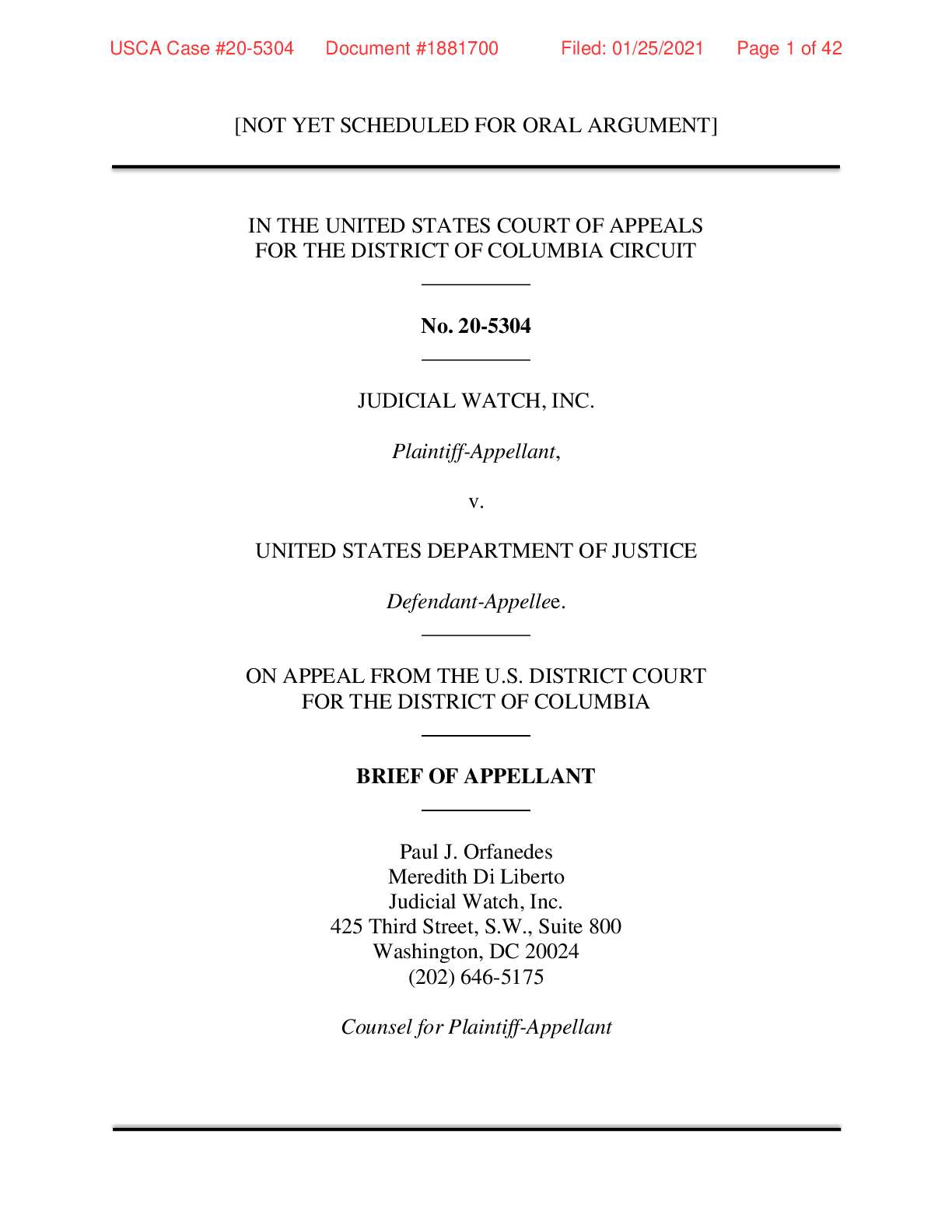 JW v DOJ Sally Yates email appeal 00832 5304