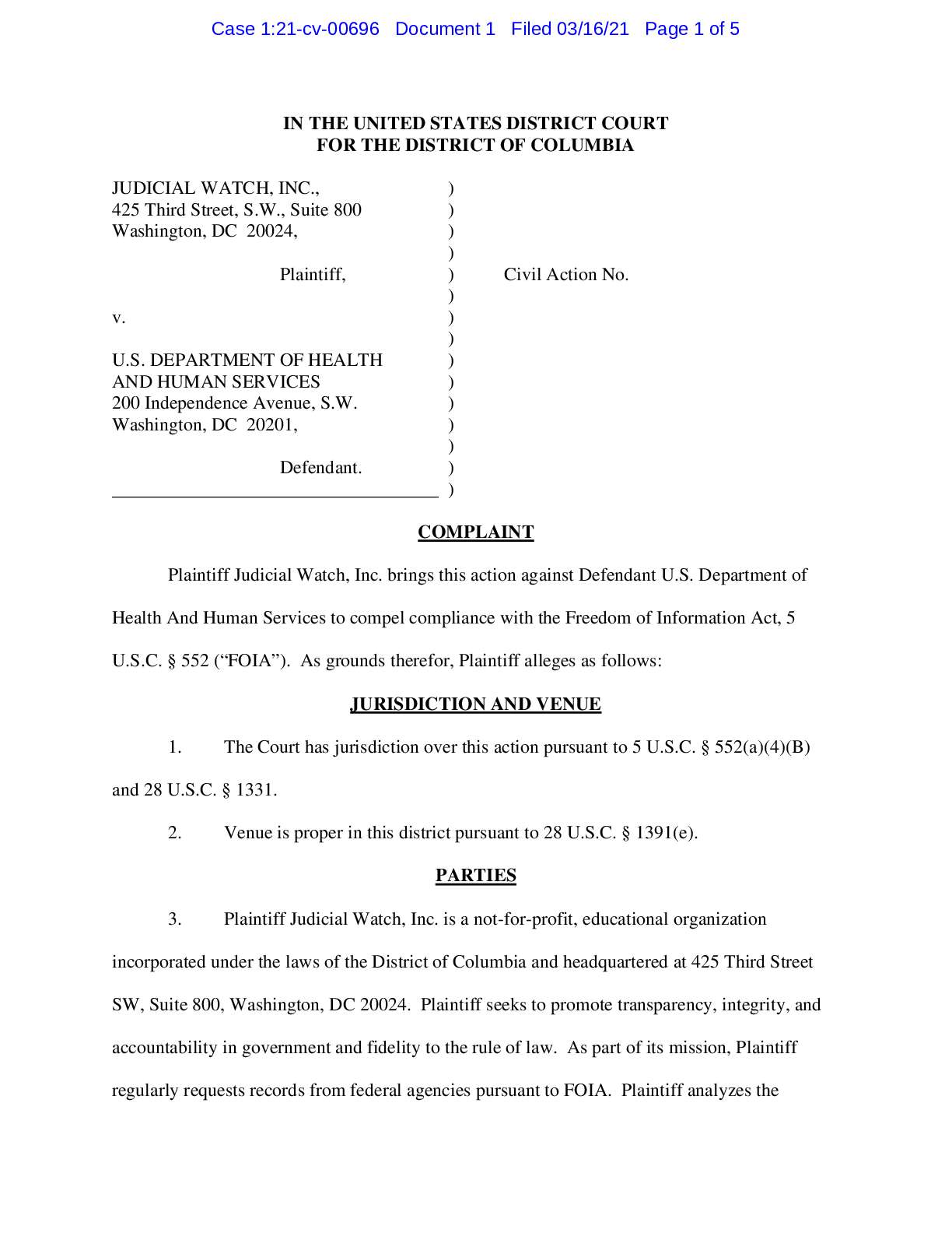 JW v HHS NIAID Wuhan complaint 00696
