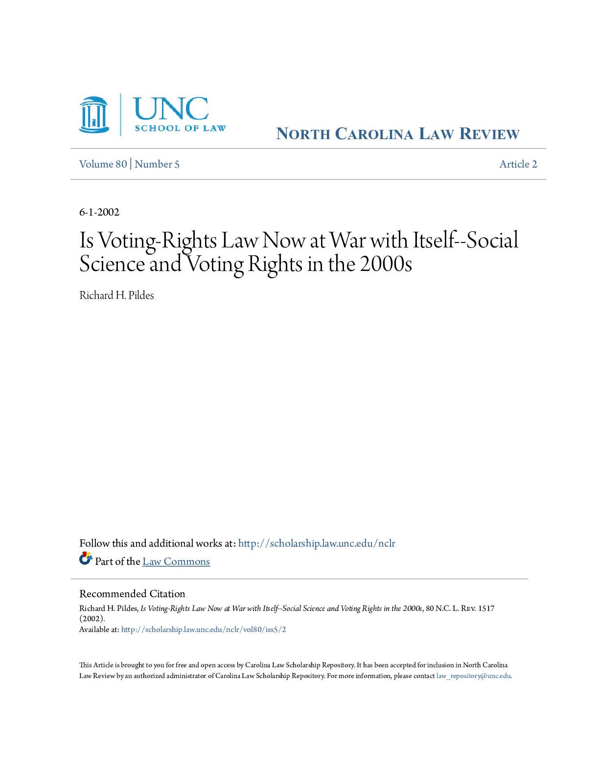 Is Voting-Rights Law Now at War with Itself–...
