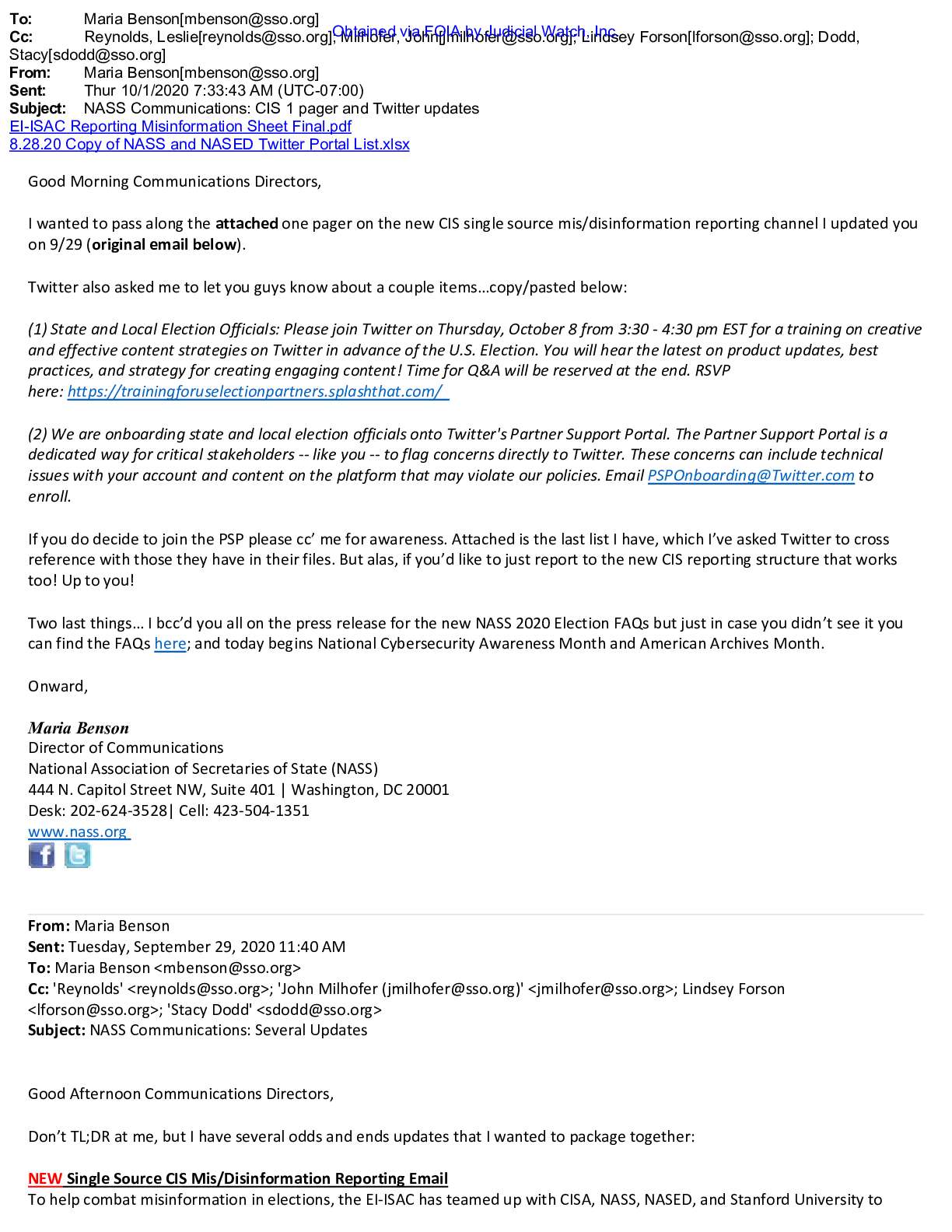 CA SoS Big Tech Election Misinformation PRA FOIA 2...