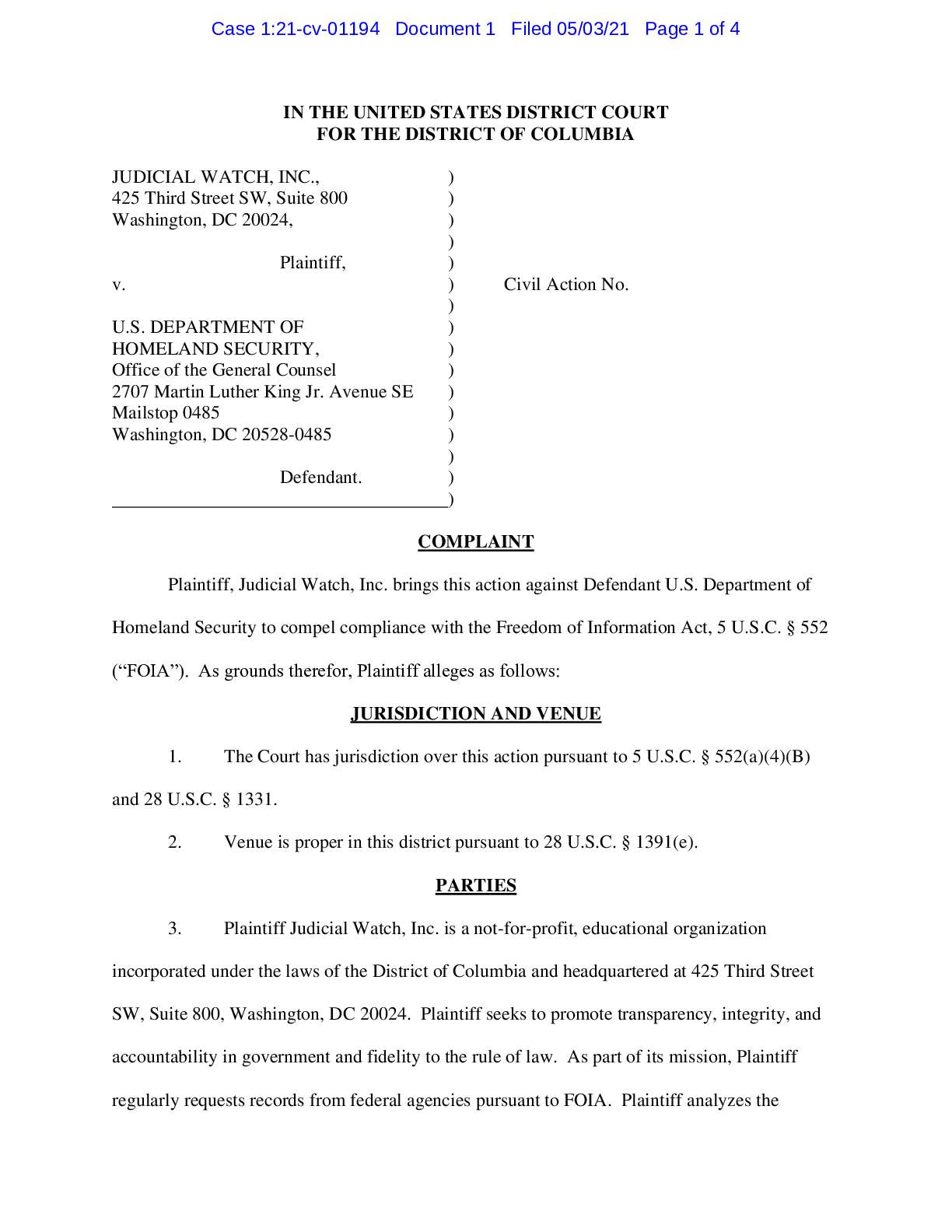 JW v DHS Biden dogs complaint 01194