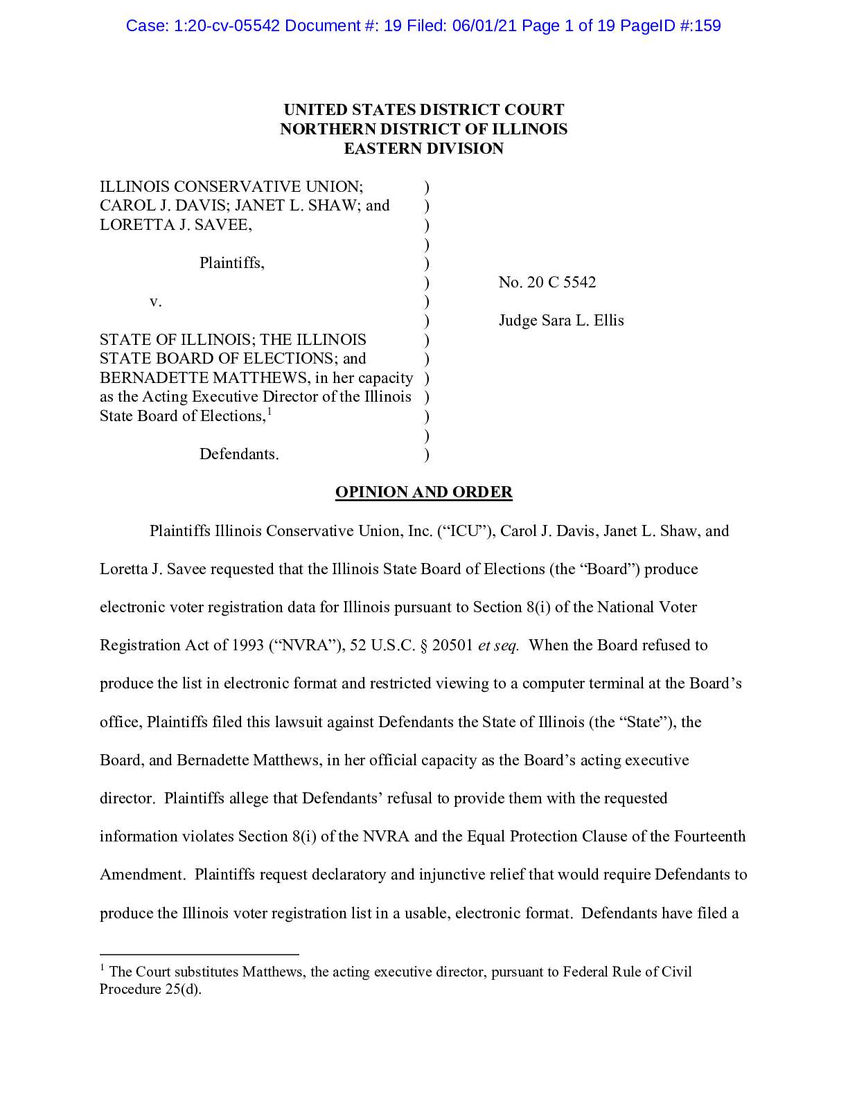Illinois voter rolls order 05542