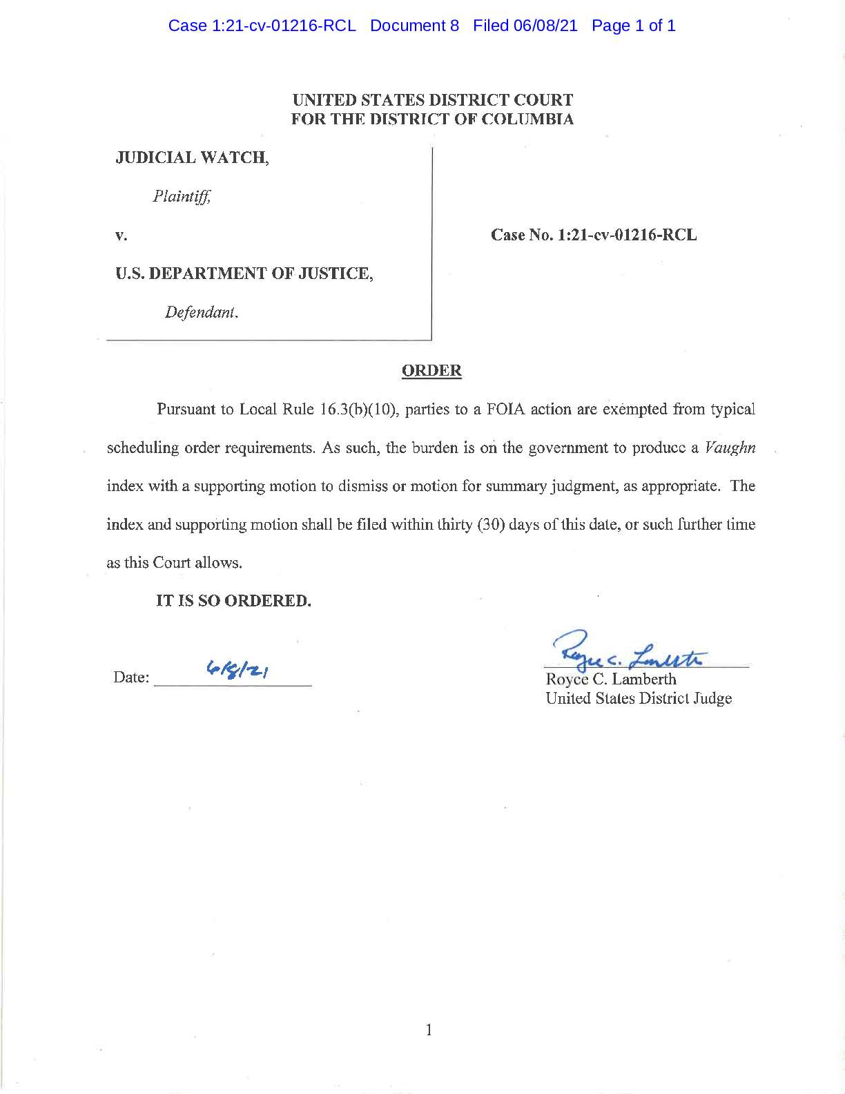 JW v DOJ Jan 2021 bank requests order 01216