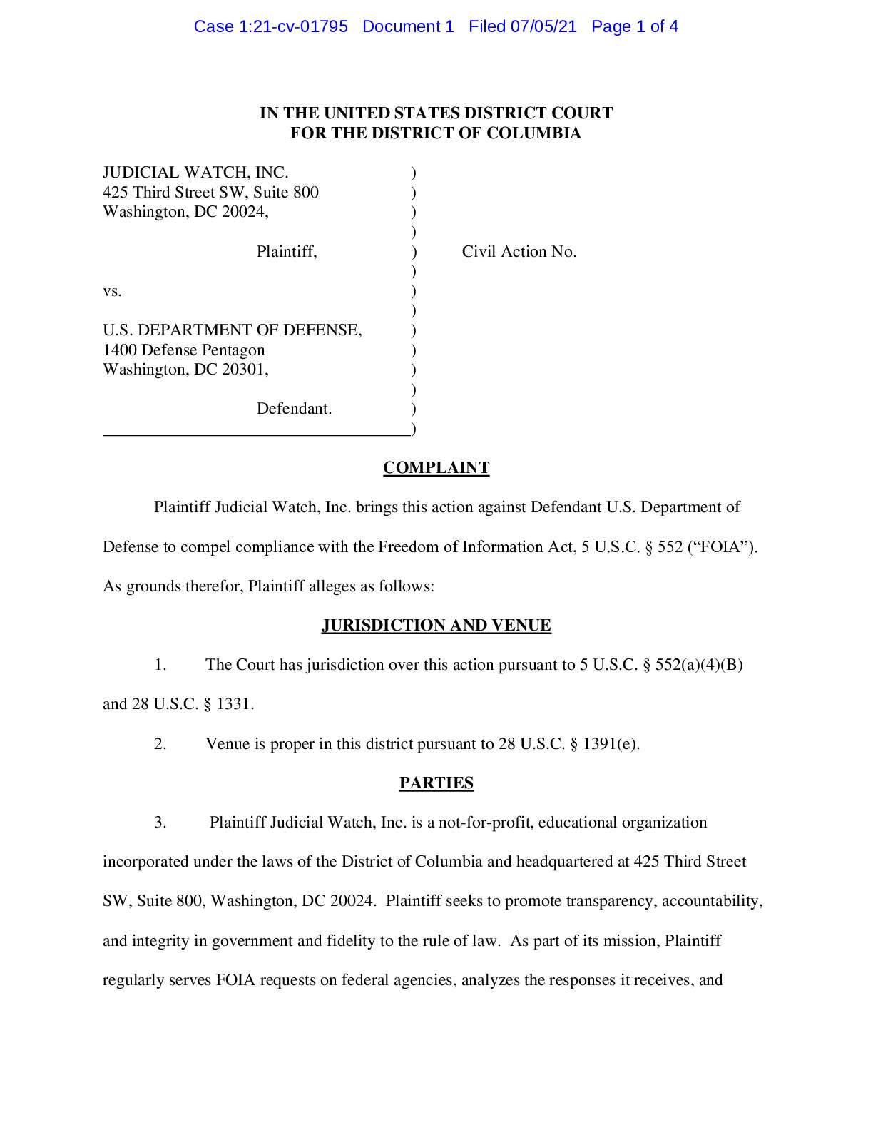 JW v. DoD diversity training complaint 01795